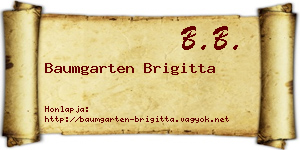 Baumgarten Brigitta névjegykártya
